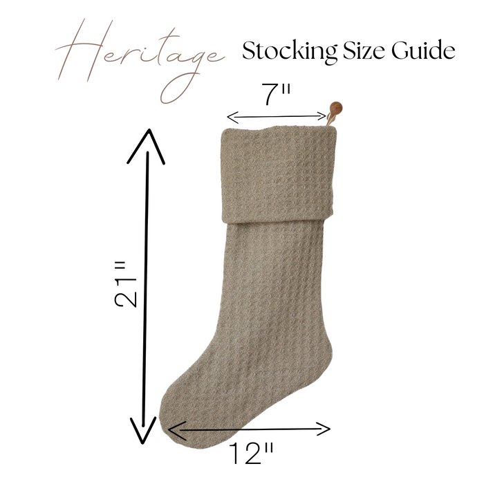 Textured White Christmas Stocking | Heritage Design