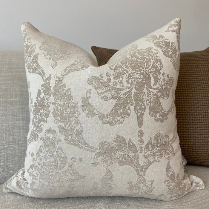 Lacy Damask Pillow Cover