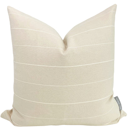 Vintage Linen Stripe |  Jute Pillow Cover