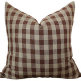 Warm Checkered Block Print Pillow Cover