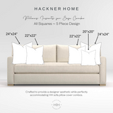 Sofa Pillow Insert Combo for All Squares ~ 5 Piece Design