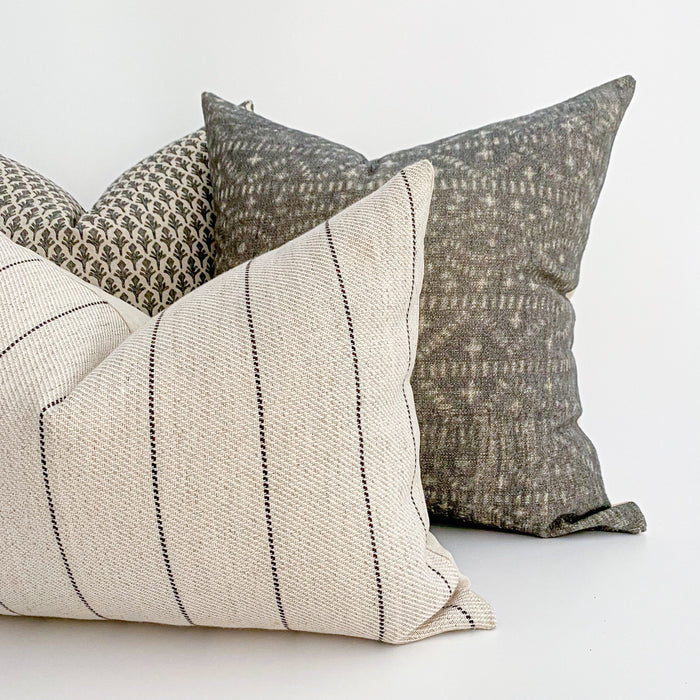 Antique Charcoal Pillow Cover Set