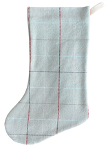 Baby Blue | Boho Style Holiday Stocking 9"W x 14"L