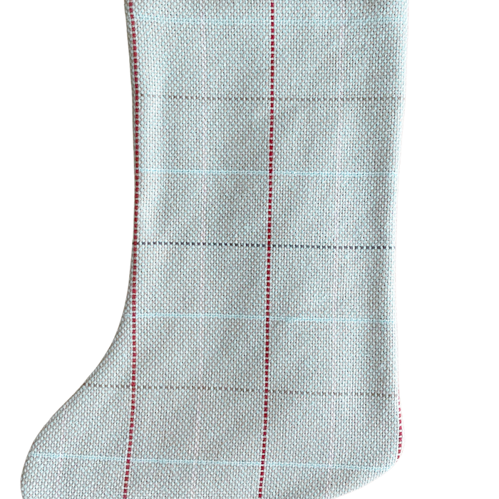 Baby Blue | Boho Style Holiday Stocking 9"W x 14"L