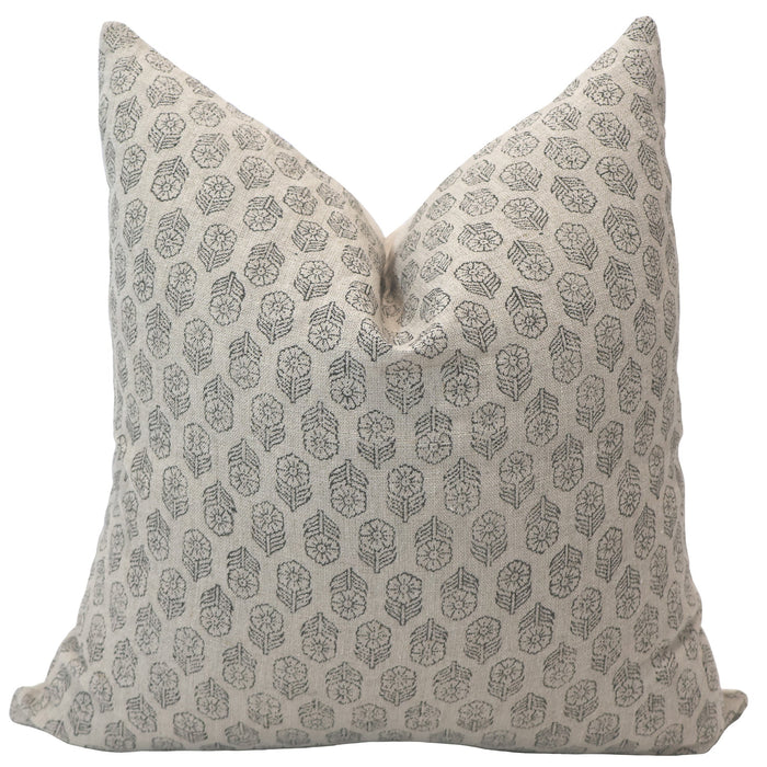 Beloved Linen Block Print Pillow Cover