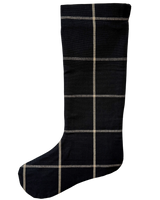 Black Plaid | Small Minimal Christmas Stocking