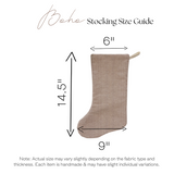 Black Plaid | Boho Christmas Stocking