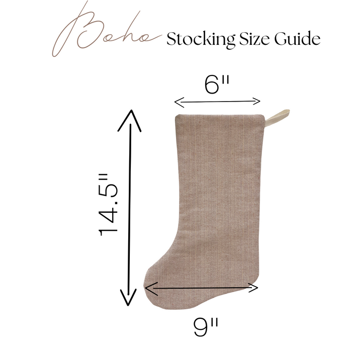 Weathered Coastal Stripe | Boho Christmas Stocking