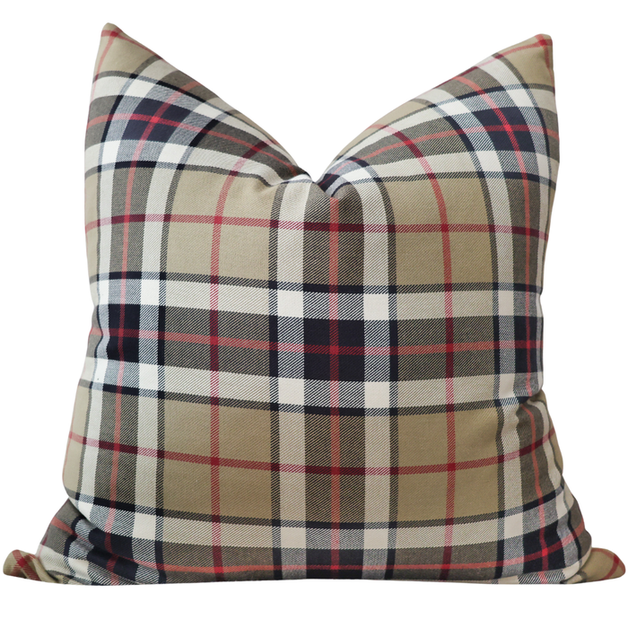 Brown Sugar Plaid Pillow Cover