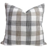 Caramel & Coffee Plaid Pillow Cover