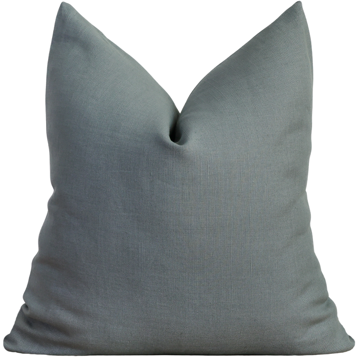 Caribbean Teal Linen Pillow Cover