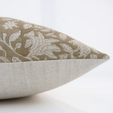 Carmel Beige Block Print Pillow Cover