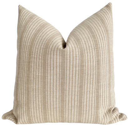 Chai Stripe Brown Pillow Cover