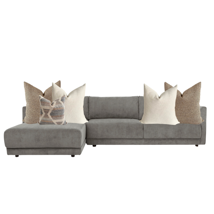 Sectional Chaise Sofa Pillow Combo | 'Desert Lilly'