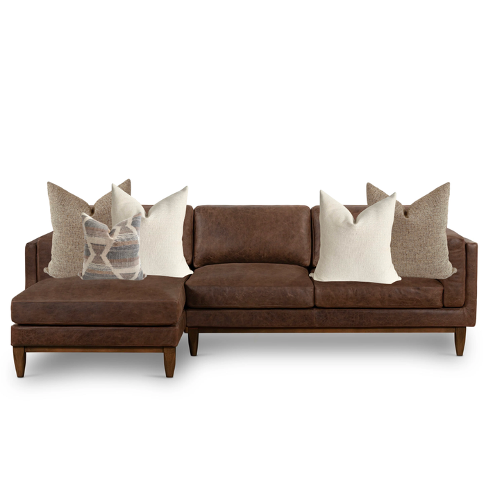 Sectional Chaise Sofa Pillow Combo | 'Desert Lilly'