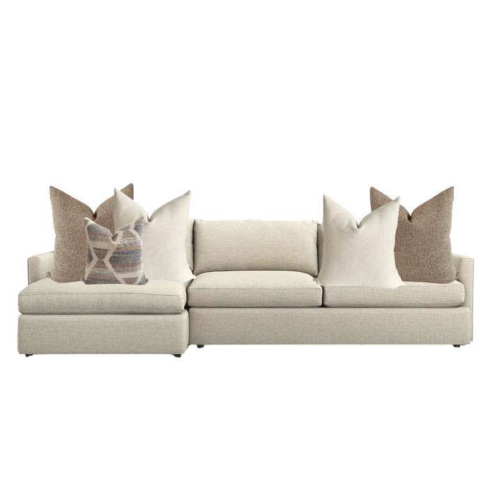 Sectional Chaise Sofa Pillow Combo | 'Desert Lilly'