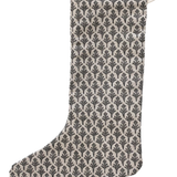 Charcoal Leaf | Small Minimal Christmas Stocking