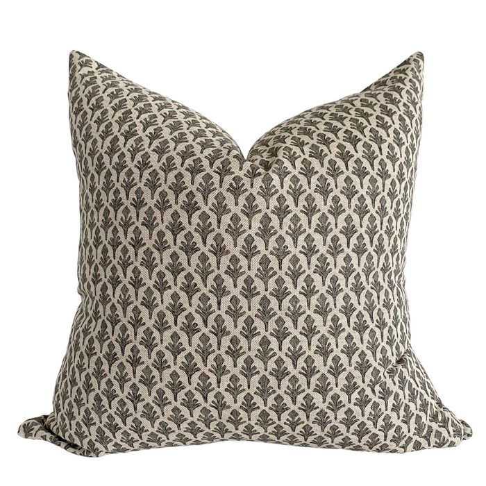 Leaf | Charcoal Pillow Cover
