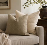 Boho-chic Natural Pillow Cover Set