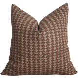 Cinnamon Floral Block Print Pillow Cover