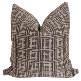 Crisscross Brown Pillow Cover