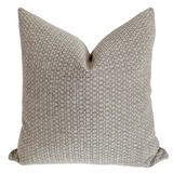 Deeply Woven Gray Pillow Cover
