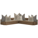 Sectional Pillow Combo 'Drifted Linen & Stone'