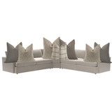 Sectional Pillow Combo 'Drifted Linen & Stone'