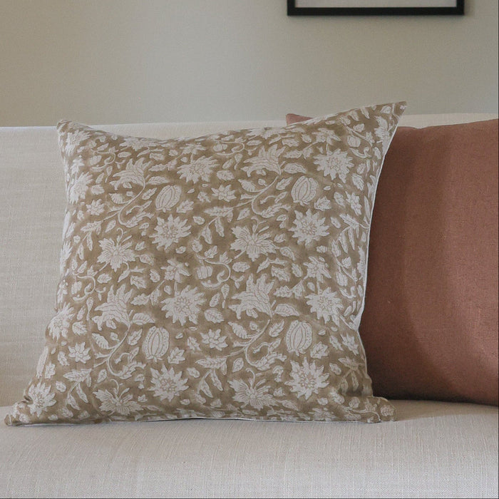 Fired Red Linen Pillow Cover
