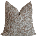 Fall Bloom | Sage Block Print Pillow Cover