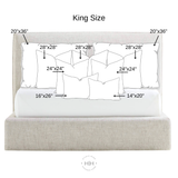 Bed Pillow Insert Combo Five Layer Design: Option 1