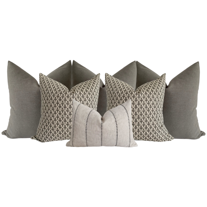 Bed Pillow Combo 'Gray Aesthetic'