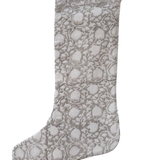 Greige Floral | Gray Small Minimal Style Stocking