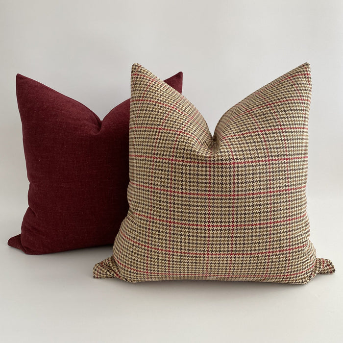 Warm Winter Plaid Pillow Cover