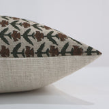 Holly Floral Block Print Pillow Cover