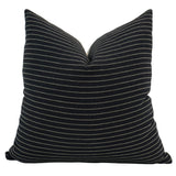 Vintage Stripe | Black Pillow Cover