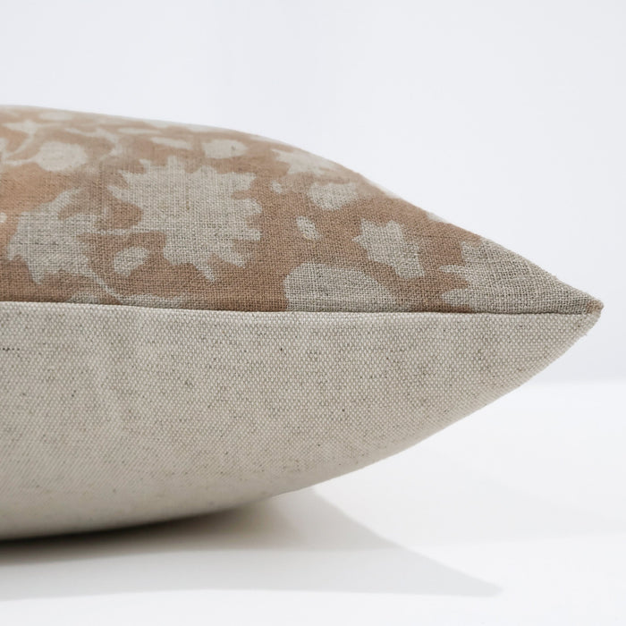 Whisper Pink Floral Block Print Pillow Cover