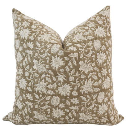 Fall Brown Block Print Pillow Cover 20