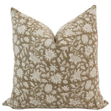 Fall Brown Block Print Pillow Cover 20