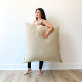 Taupe Canvas Floor Pillow Cover