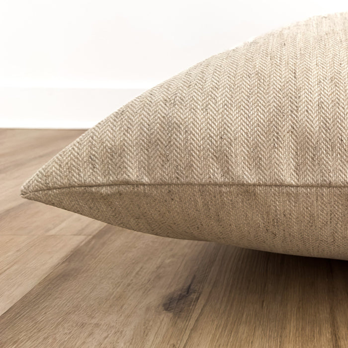 Basketweave Flax Floor Pillow Cover