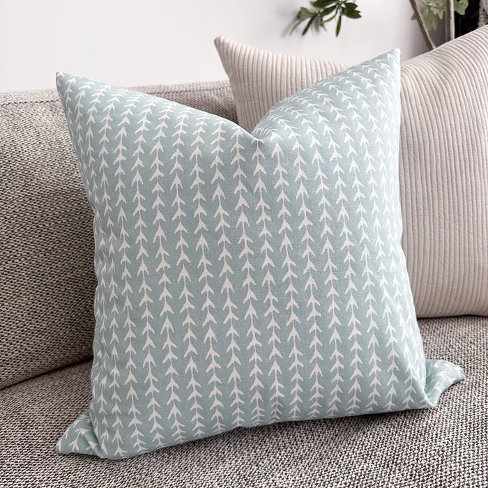 Vine | Pale Blue Pillow Cover