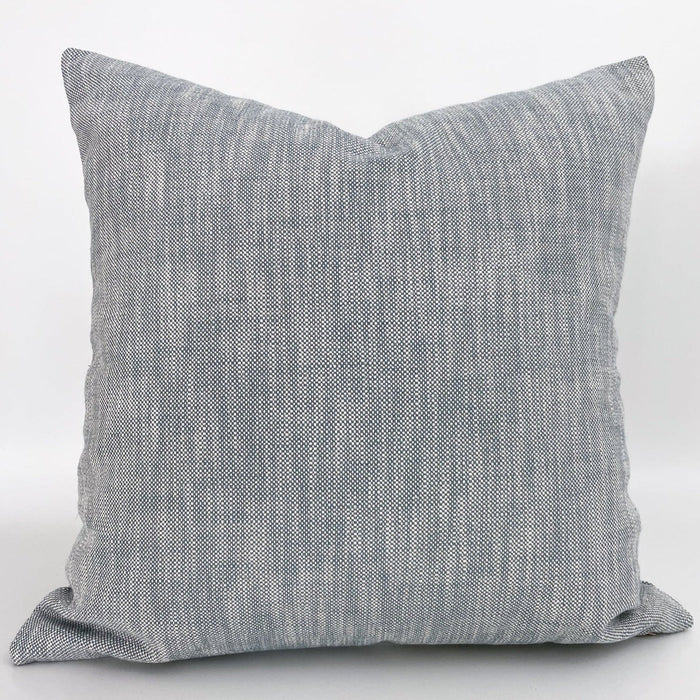 Textured Blue Woven Pillow Cover