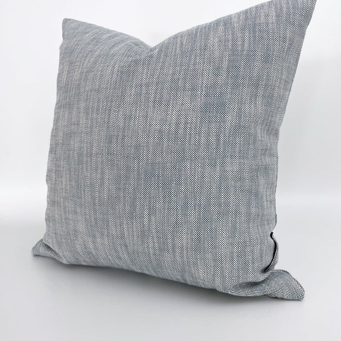 Textured Blue Woven Pillow Cover