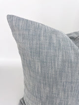 Textured Blue Woven Pillow Cover