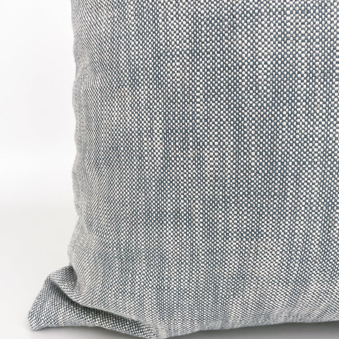 Textured Blue Woven Pillow Cover