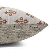 Russet Flower Block Print Pillow Cover