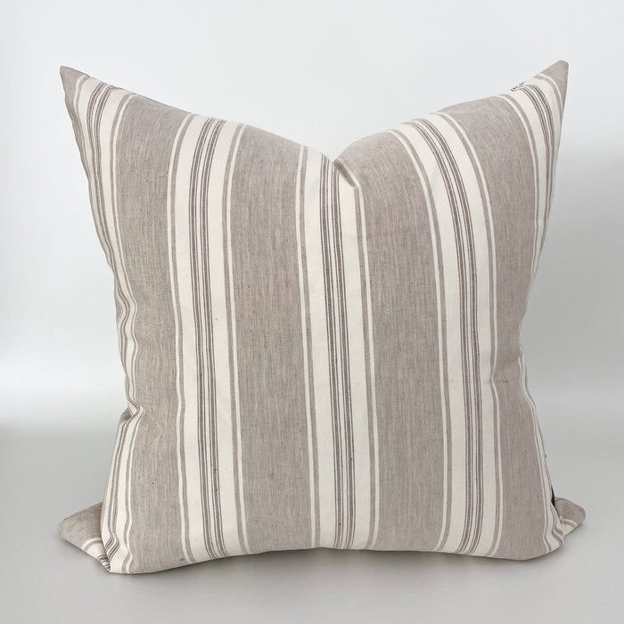 Vanilla Latte Stripes Pillow Cover