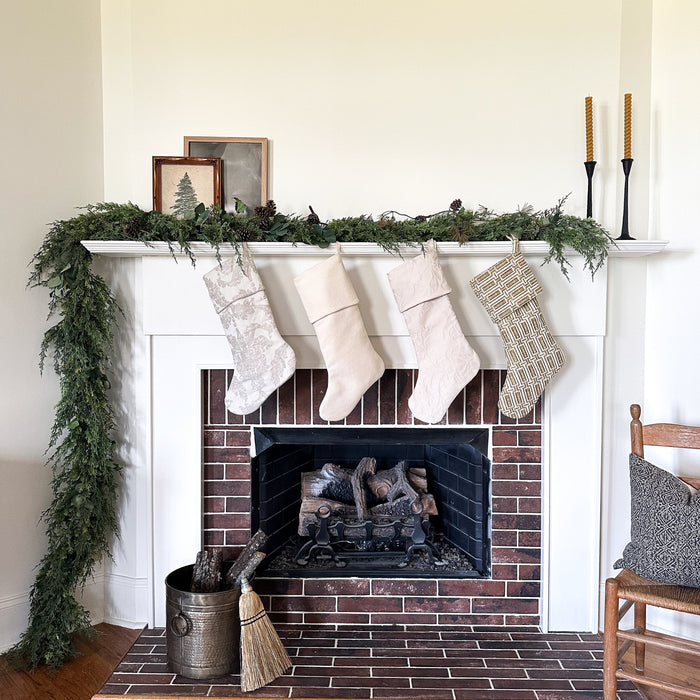 Embossed Neutral Holiday Stocking NLS.XV