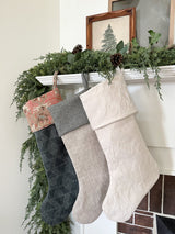 Embossed Neutral Holiday Stocking NLS.XV